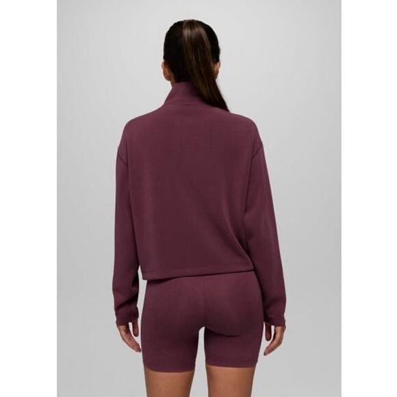 Prana Shea Soft Half Zip Pullover Womens Size Small Deep Vino - Picture 4 of 13